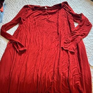 MTS Vibrant Red Long Sleeve Dress